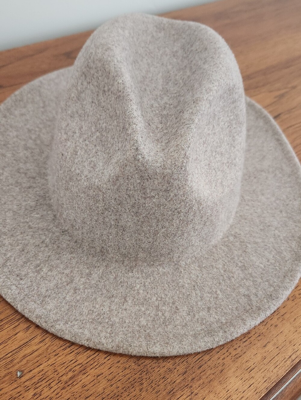 Wool Felt Fedora Hat - Taupe